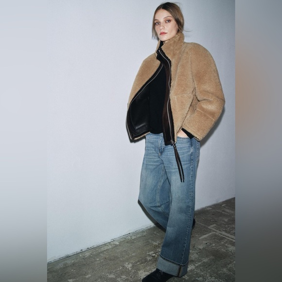 ZARA Shearling jacket -ZWcollection - Picture 4 of 15